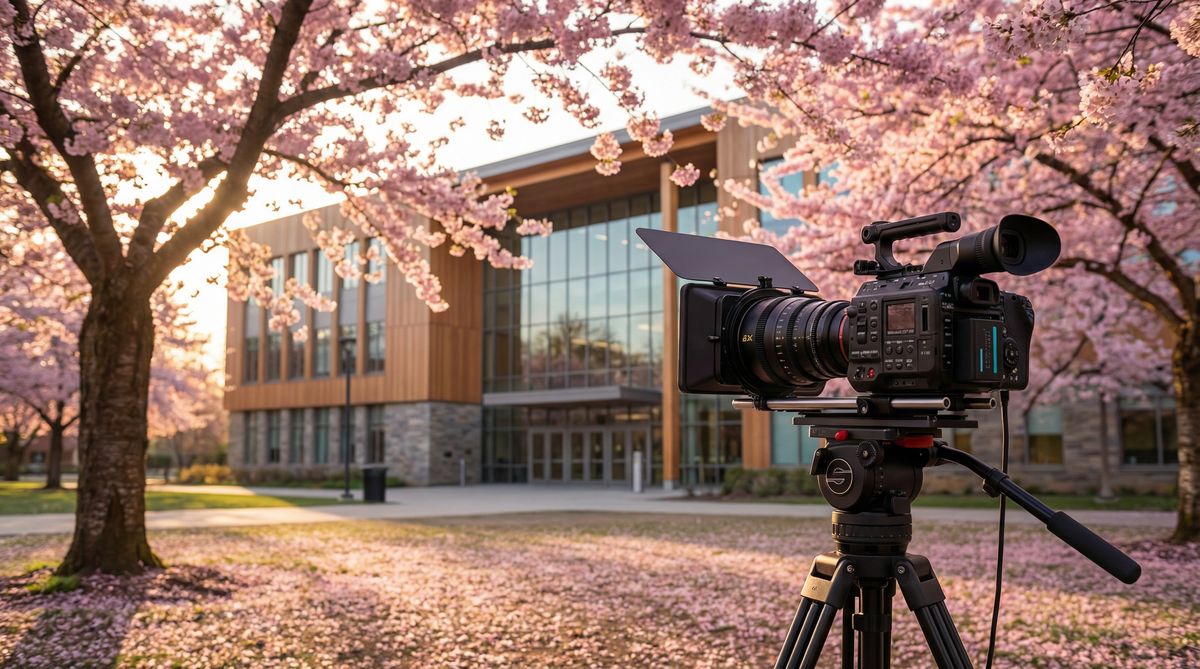 老司机传媒校园拍摄现场